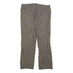 KTEC Mens Polyester Blend Grey Regular Straight Trousers W35 L30 Zip Closure