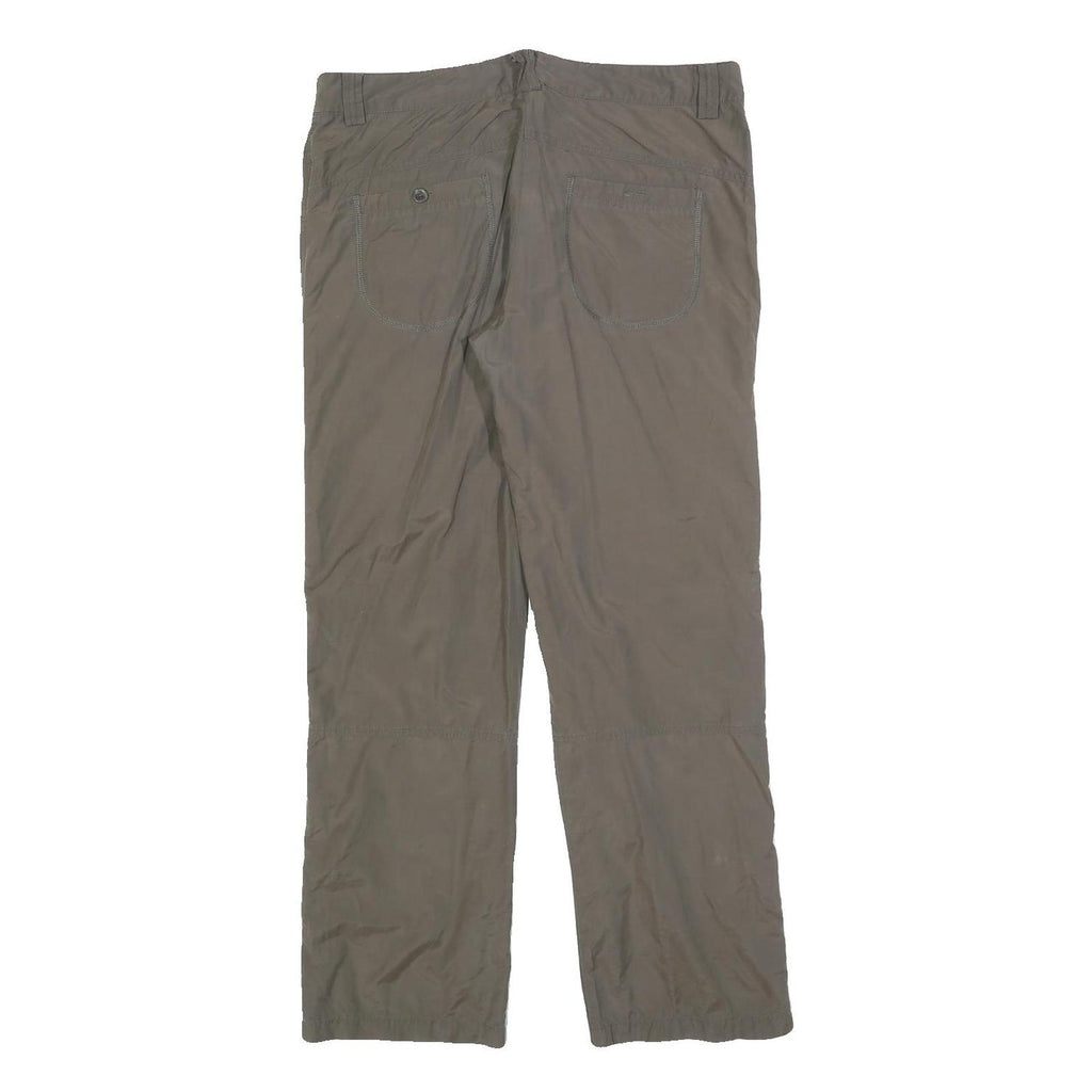 KTEC Mens Polyester Blend Grey Regular Straight Trousers W35 L30 Zip Closure