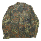 Womens Green & Brown Camouflage Sequin Eye Embroidered Zip Jacket XL Polyester