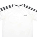 ADIDAS Mens White & Black Graphic T-Shirt L Short Sleeve Crew Neck Sports