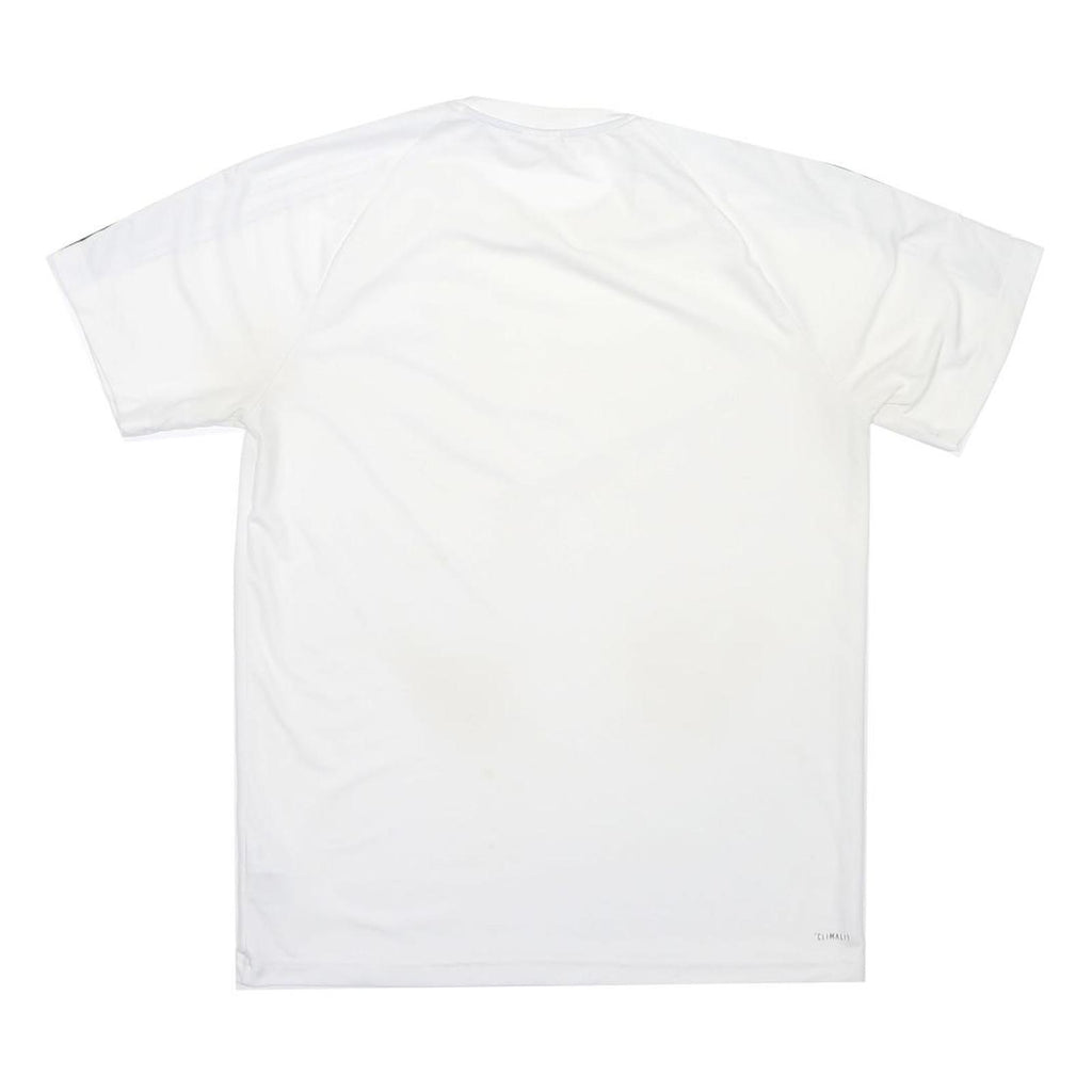 ADIDAS Mens White & Black Graphic T-Shirt L Short Sleeve Crew Neck Sports