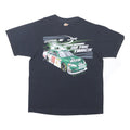 WINNER'S CIRCLE Mens Black Dale Jr Graphic T-Shirt L Cotton Short Sleeve Crew