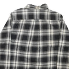 JACHS Mens Black & White Plaid Cotton Blend Shirt M Button Pocket Casual