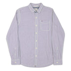 TOMMY HILFIGER Mens Blue Shirt M Cotton Blend Regular Fit Button Collar Casual
