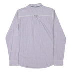 TOMMY HILFIGER Mens Blue Shirt M Cotton Blend Regular Fit Button Collar Casual