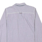 TOMMY HILFIGER Mens Blue Shirt M Cotton Blend Regular Fit Button Collar Casual