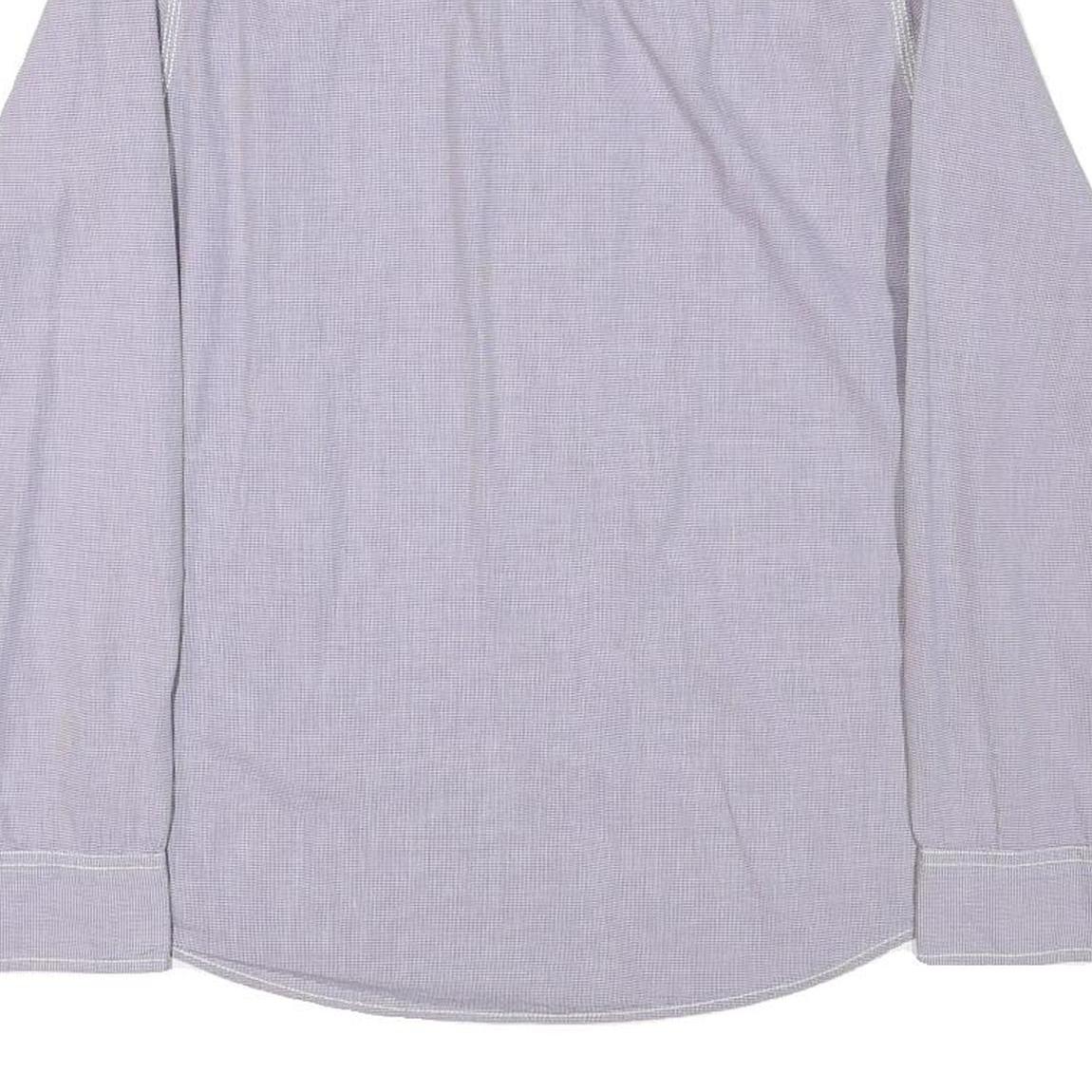 TOMMY HILFIGER Mens Blue Shirt M Cotton Blend Regular Fit Button Collar Casual