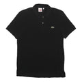 LACOSTE LIVE Mens Black Short Sleeve Plain Polo Shirt M Cotton Blend Classic