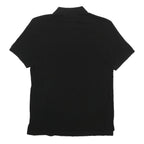 LACOSTE LIVE Mens Black Short Sleeve Plain Polo Shirt M Cotton Blend Classic