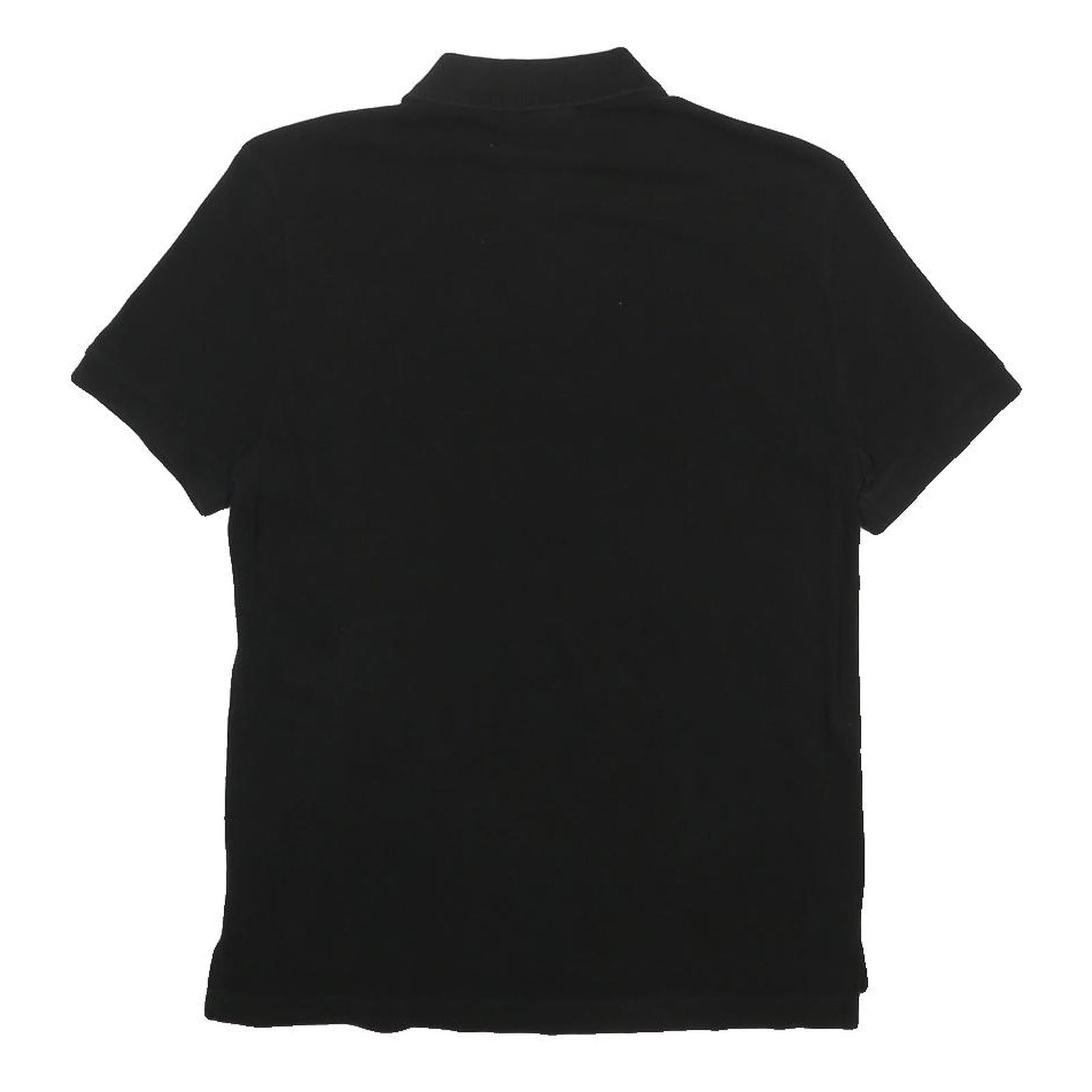 LACOSTE LIVE Mens Black Short Sleeve Plain Polo Shirt M Cotton Blend Classic