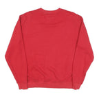 TOMMY HILFIGER Mens Red Crew Neck Sweatshirt L Classic Logo Cotton Blend