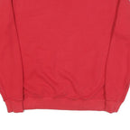 TOMMY HILFIGER Mens Red Crew Neck Sweatshirt L Classic Logo Cotton Blend
