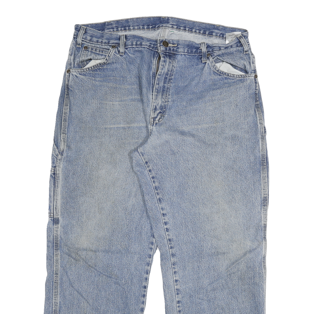 DICKIES Mens Jeans Blue Relaxed Straight Denim Medium W34 L34 Workwear