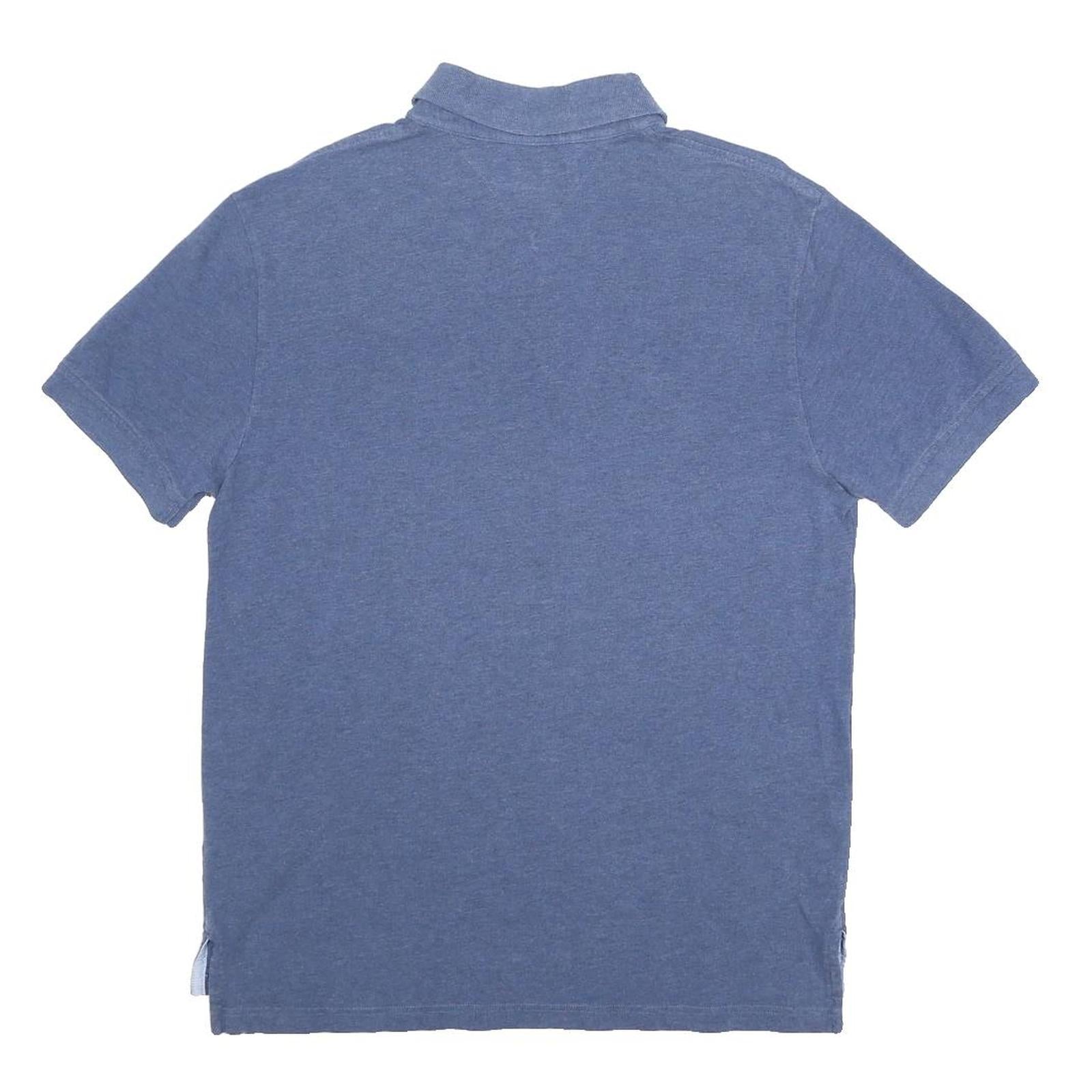 TOMMY HILFIGER Mens Blue Short Sleeve Polo Shirt M Cotton Casual Basic
