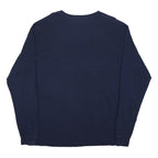DELTA Mens Navy Blue Super Bowl XLIX Graphic Long Sleeve Crew Neck T-Shirt L