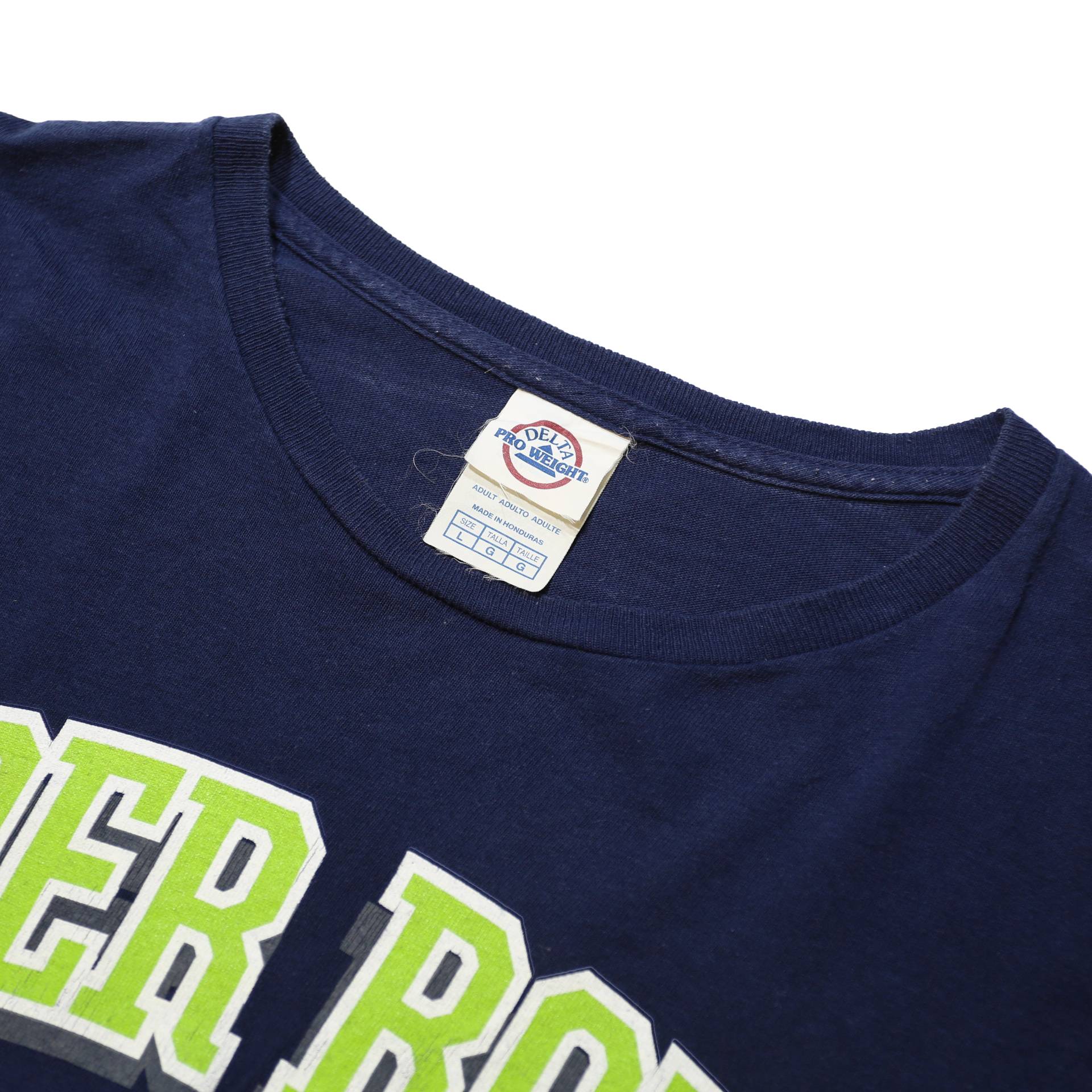 DELTA Mens Navy Blue Super Bowl XLIX Graphic Long Sleeve Crew Neck T-Shirt L