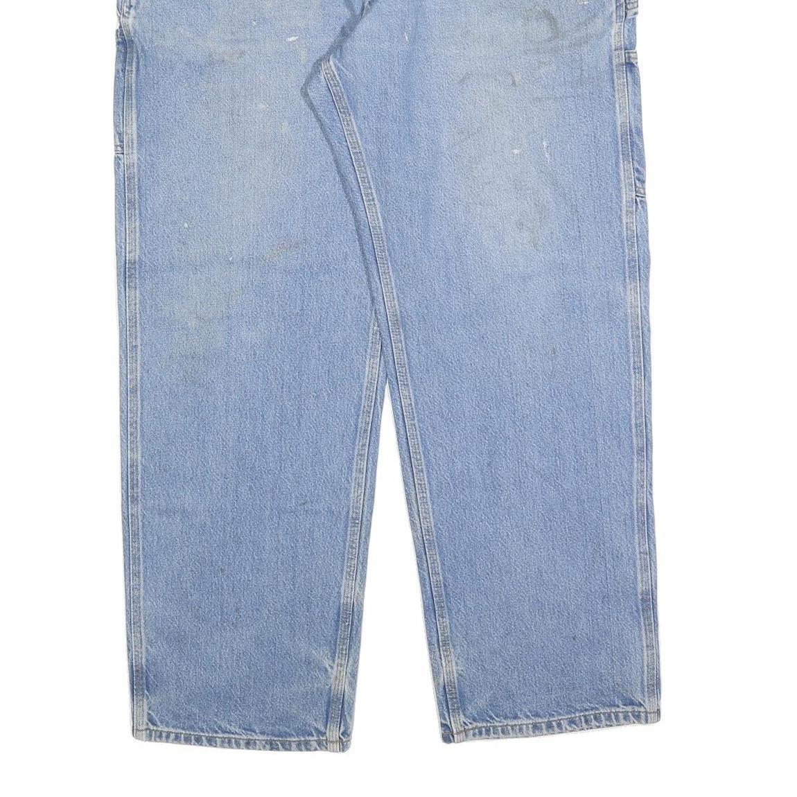 CARHARTT Mens Regular Fit Light Blue Denim Jeans W40 L32 Workwear Cotton Blend