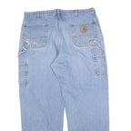 CARHARTT Mens Regular Fit Light Blue Denim Jeans W40 L32 Workwear Cotton Blend