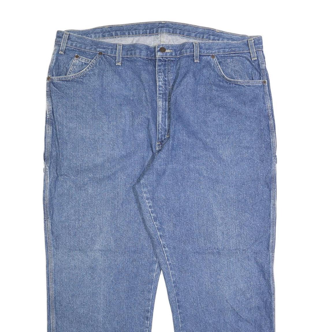 DICKIES Mens Regular Fit Blue Denim Jeans W36 L30 Workwear Carpenter Style