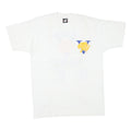 THE BEST Mens White Cotton Blend Graphic T-Shirt L Short Sleeve Crew Neck
