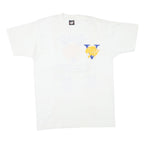 THE BEST Mens White Cotton Blend Graphic T-Shirt L Short Sleeve Crew Neck