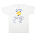THE BEST Mens White Cotton Blend Graphic T-Shirt L Short Sleeve Crew Neck