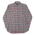 NOBLESSIMO Mens Shirt Grey Check Long Sleeve M