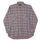 NOBLESSIMO Mens Shirt Grey Check Long Sleeve M