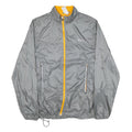 REEBOK Mens Grey & Yellow Track Jacket 2XL Polyester Blend Zip Sportswear