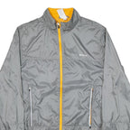 REEBOK Mens Grey & Yellow Track Jacket 2XL Polyester Blend Zip Sportswear