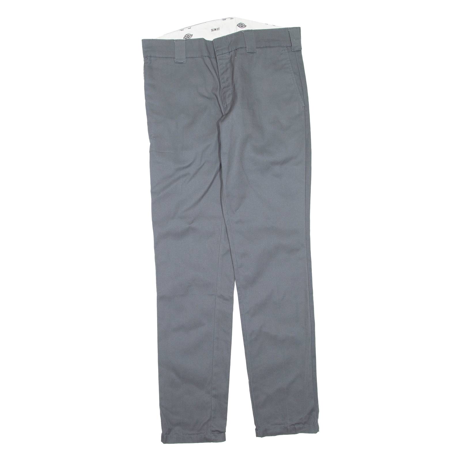 DICKIES Womens Trousers Grey Slim Tapered W32 L34