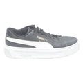 PUMA Platform Womens Trainers Leather Black & White UK 4.5 Casual Sneakers