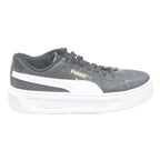 PUMA Platform Womens Trainers Leather Black & White UK 4.5 Casual Sneakers