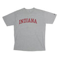 RUSSELL ATHLETIC Mens Grey Red Indiana Graphic T-Shirt L Short Sleeve Crew Neck