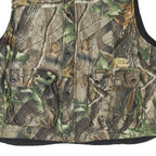 Mens Green & Brown Camouflage Reversible Zip Jacket XL Polyester Blend Outdoor