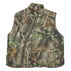 Mens Green & Brown Camouflage Reversible Zip Jacket XL Polyester Blend Outdoor