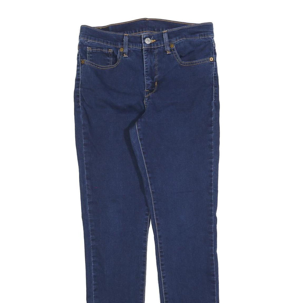 LEVI'S Womens Slim Blue Denim Slim Jeans W30 L32 Classic Cotton Blend Zip