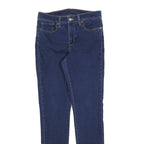 LEVI'S Womens Slim Blue Denim Slim Jeans W30 L32 Classic Cotton Blend Zip