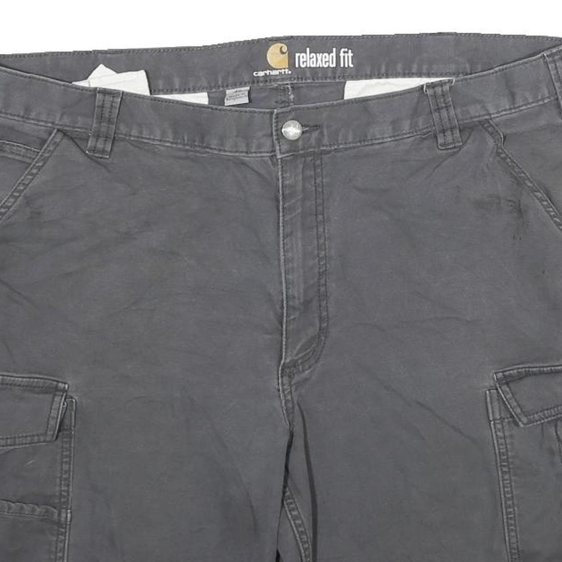 CARHARTT Mens Shorts Grey Cargo Relaxed Fit XL W40 Workwear Pocketed