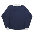 BEEZIL Womens Blue & White Colorado Pullover Sweatshirt L Rocky Mountain Graphic