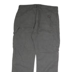 DICKIES Mens Cotton Blend Grey Regular Straight Trousers W36 L29 Workwear