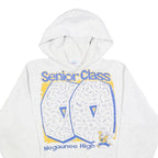 GRAYSTONE GRAPHICS Womens White Senior Class 90 Pullover Hoodie M High School