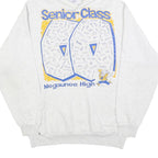 GRAYSTONE GRAPHICS Womens White Senior Class 90 Pullover Hoodie M High School