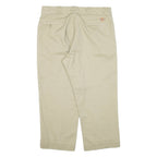 DICKIES 874 Workwear Mens Trousers Beige Regular Straight W34 L24