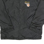 BIRDIE Mens Black Milan Button Jacket L Nylon Plain Lightweight Casual Sports