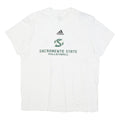 ADIDAS Mens White Sacramento State Volleyball Graphic T-Shirt XL Crew Neck Short