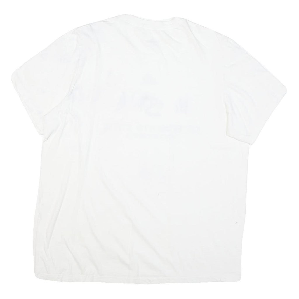 ADIDAS Mens White Sacramento State Volleyball Graphic T-Shirt XL Crew Neck Short