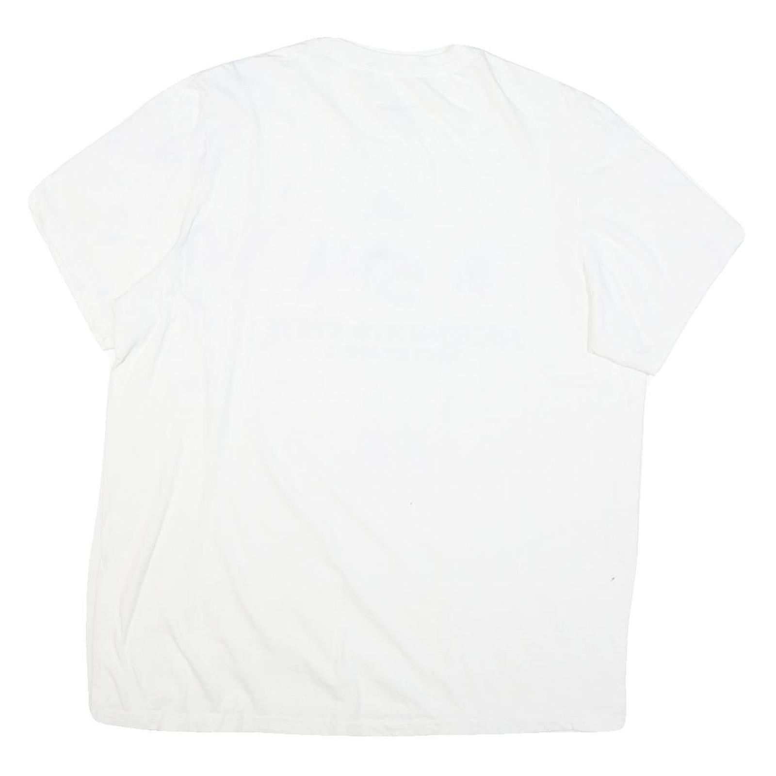 ADIDAS Mens White Sacramento State Volleyball Graphic T-Shirt XL Crew Neck Short