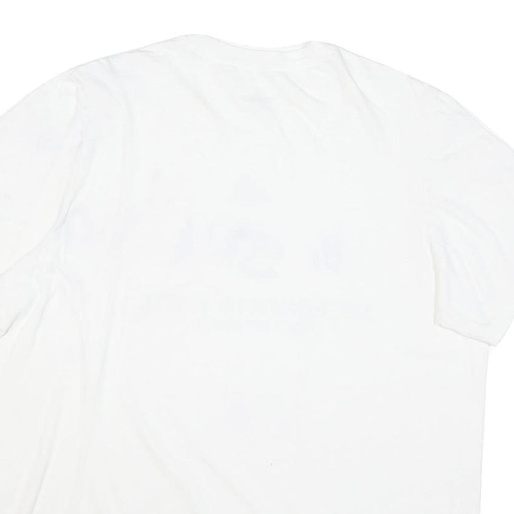 ADIDAS Mens White Sacramento State Volleyball Graphic T-Shirt XL Crew Neck Short