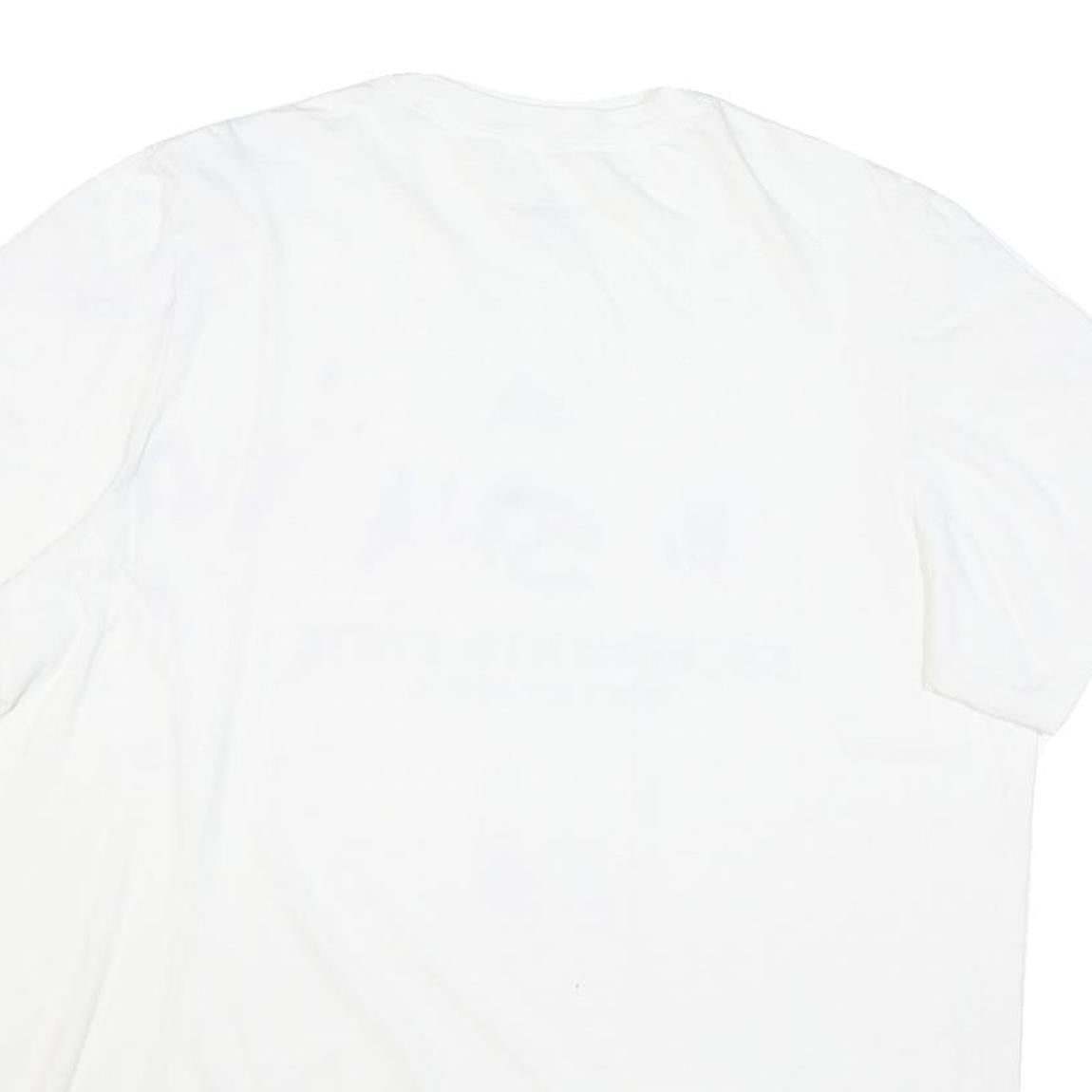 ADIDAS Mens White Sacramento State Volleyball Graphic T-Shirt XL Crew Neck Short